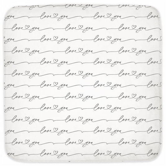 Love you Hooded Baby Towel