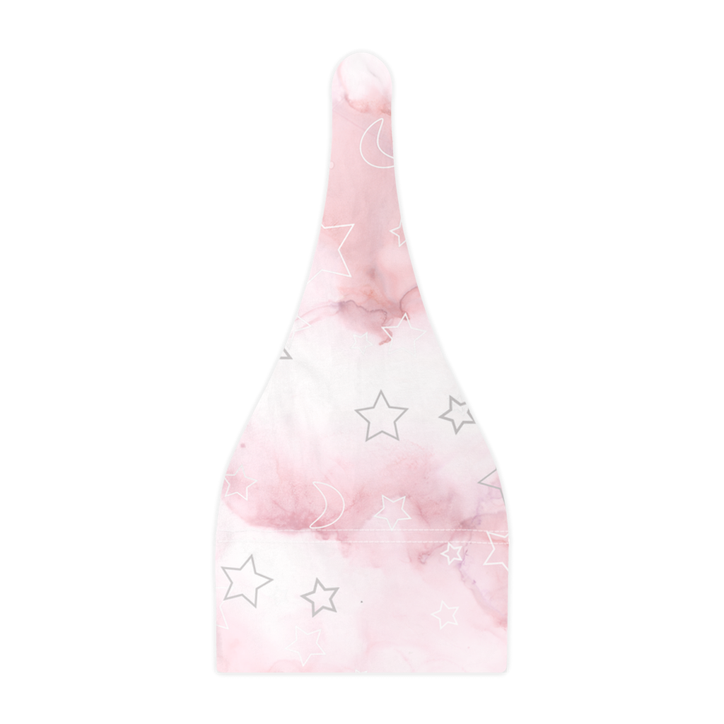 Pink Marble Sky Baby Beanies