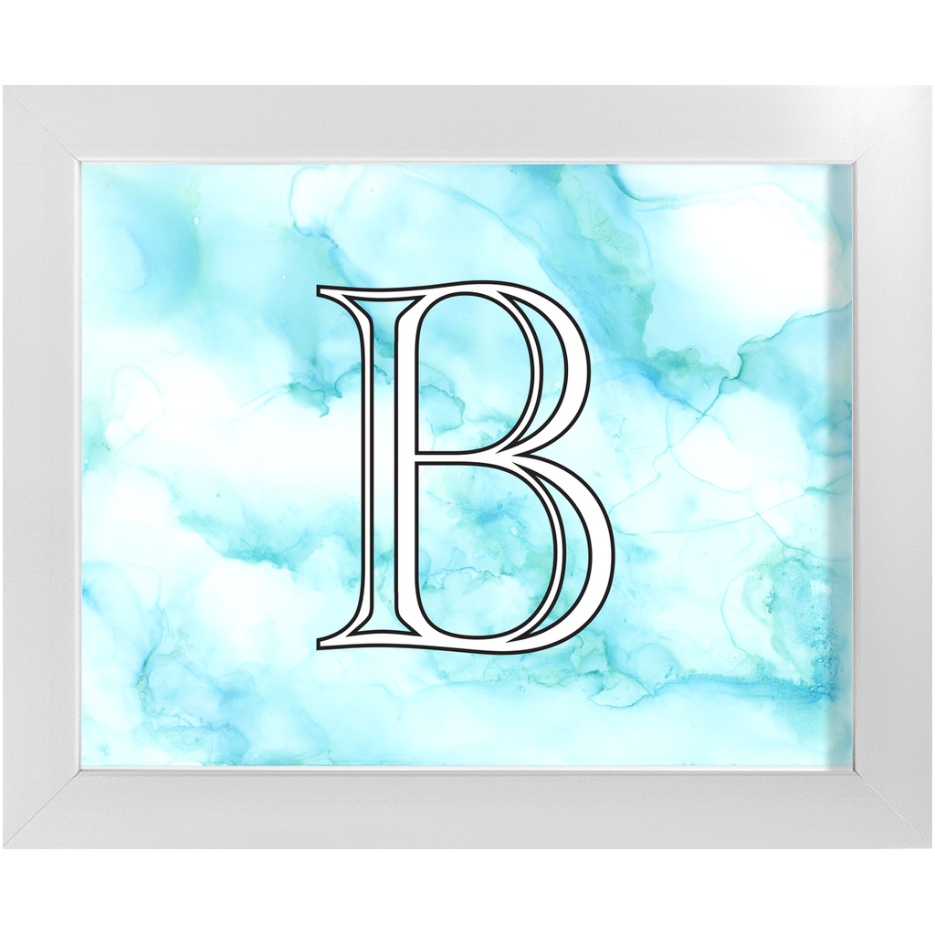 Marble Turquoise Custom Framed Print