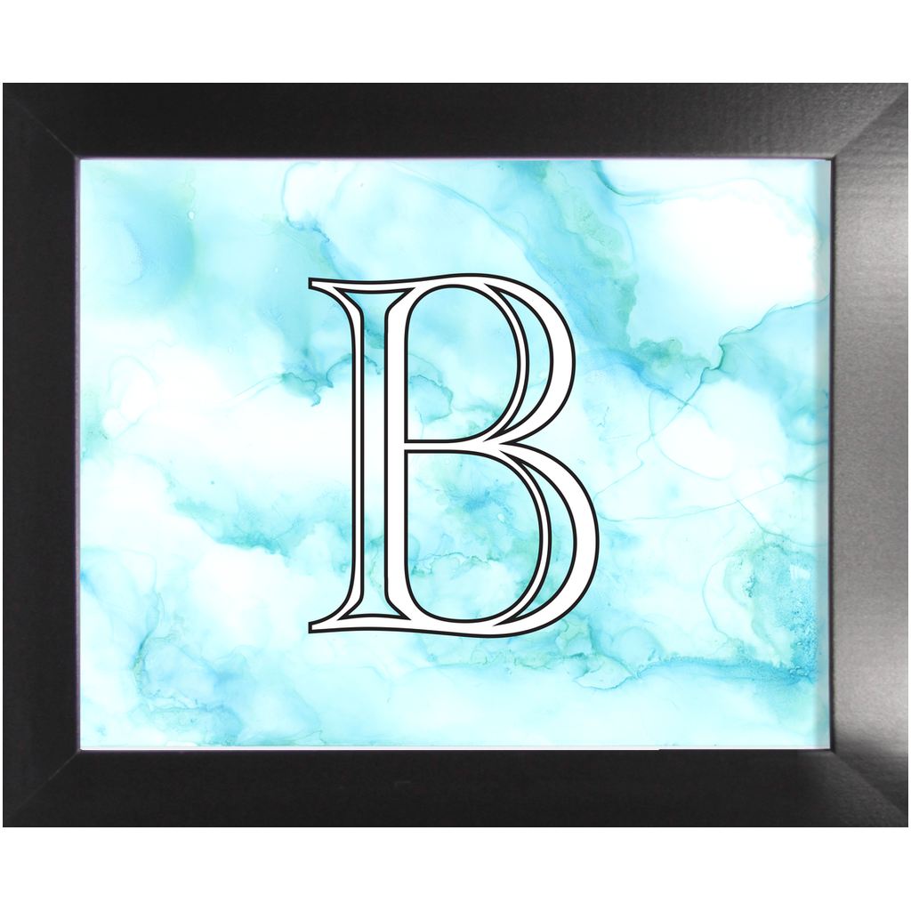 Marble Turquoise Custom Framed Print