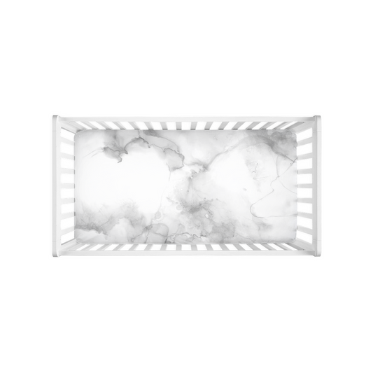 Marble Crib Sheet Grey Custom or Classic