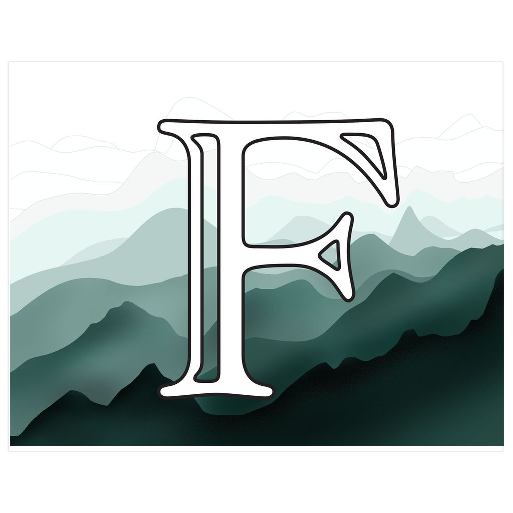 Finns Forest Artist Print Custom Initial