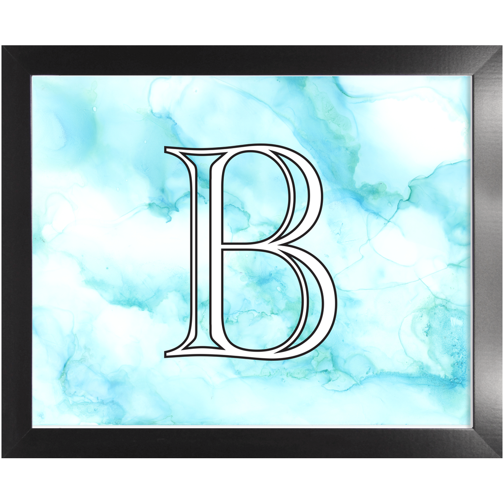 Marble Turquoise Custom Framed Print