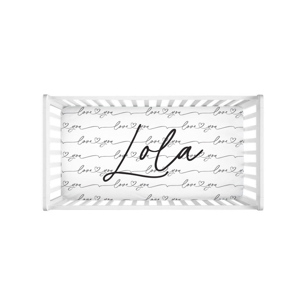 Love You Crib Sheet