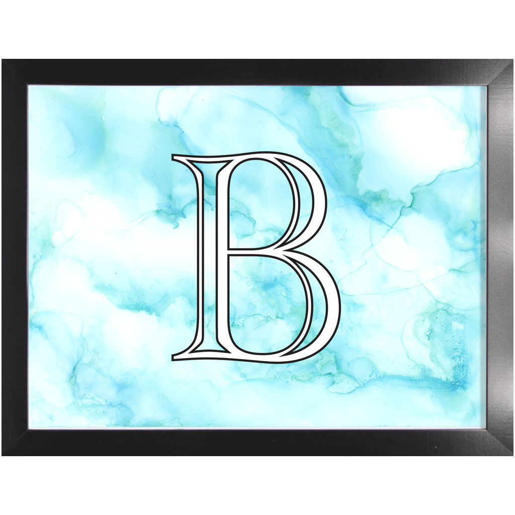 Marble Turquoise Custom Framed Print