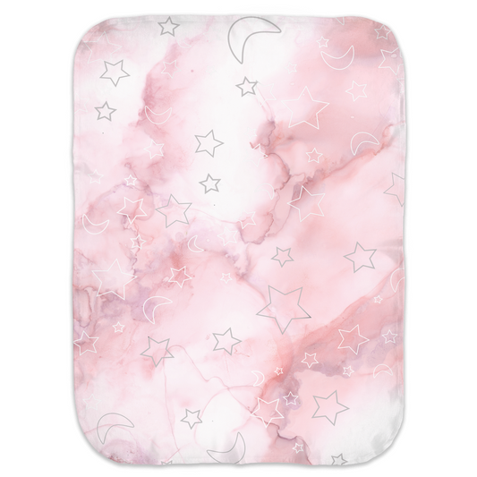Pink Marble Sky Swaddle Blanket