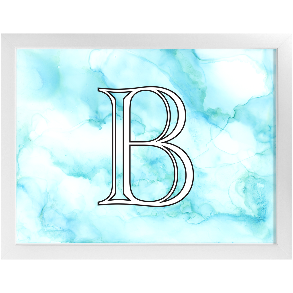 Marble Turquoise Custom Framed Print