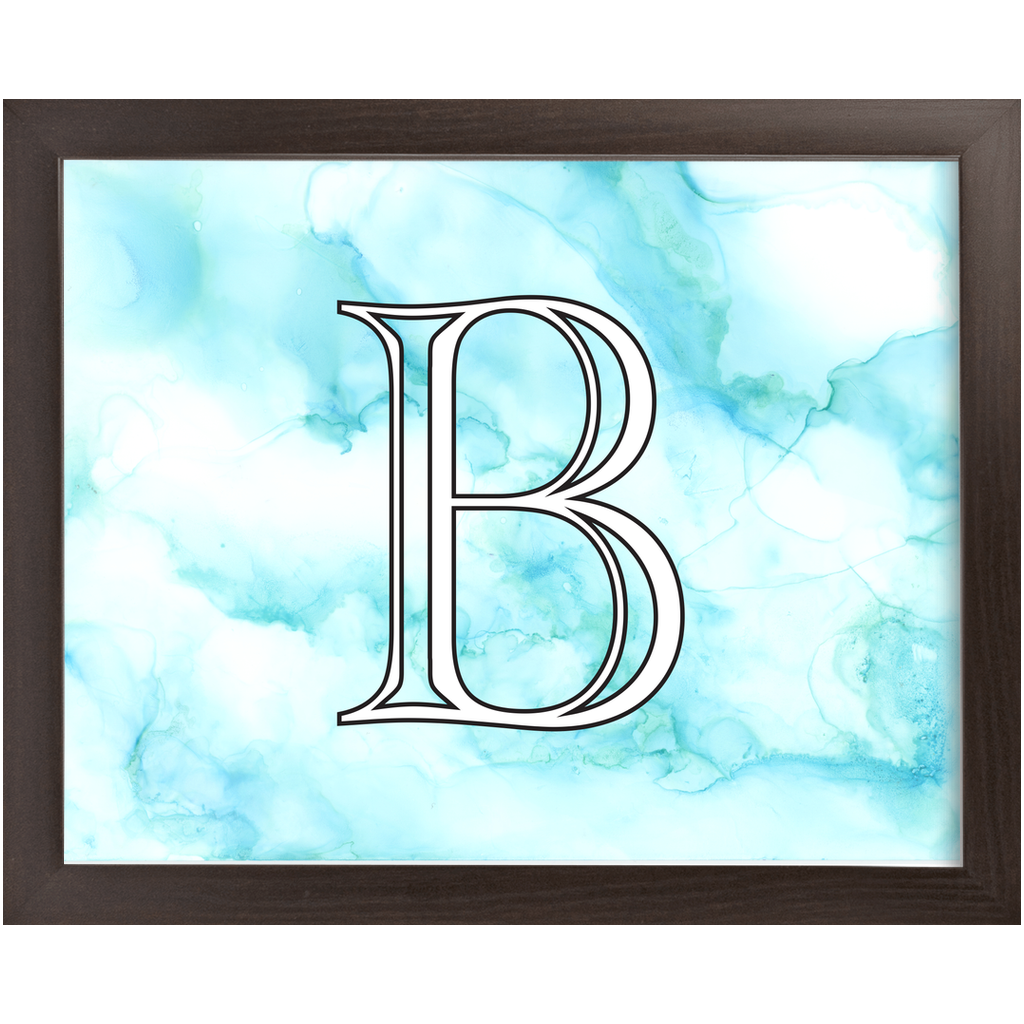 Marble Turquoise Custom Framed Print